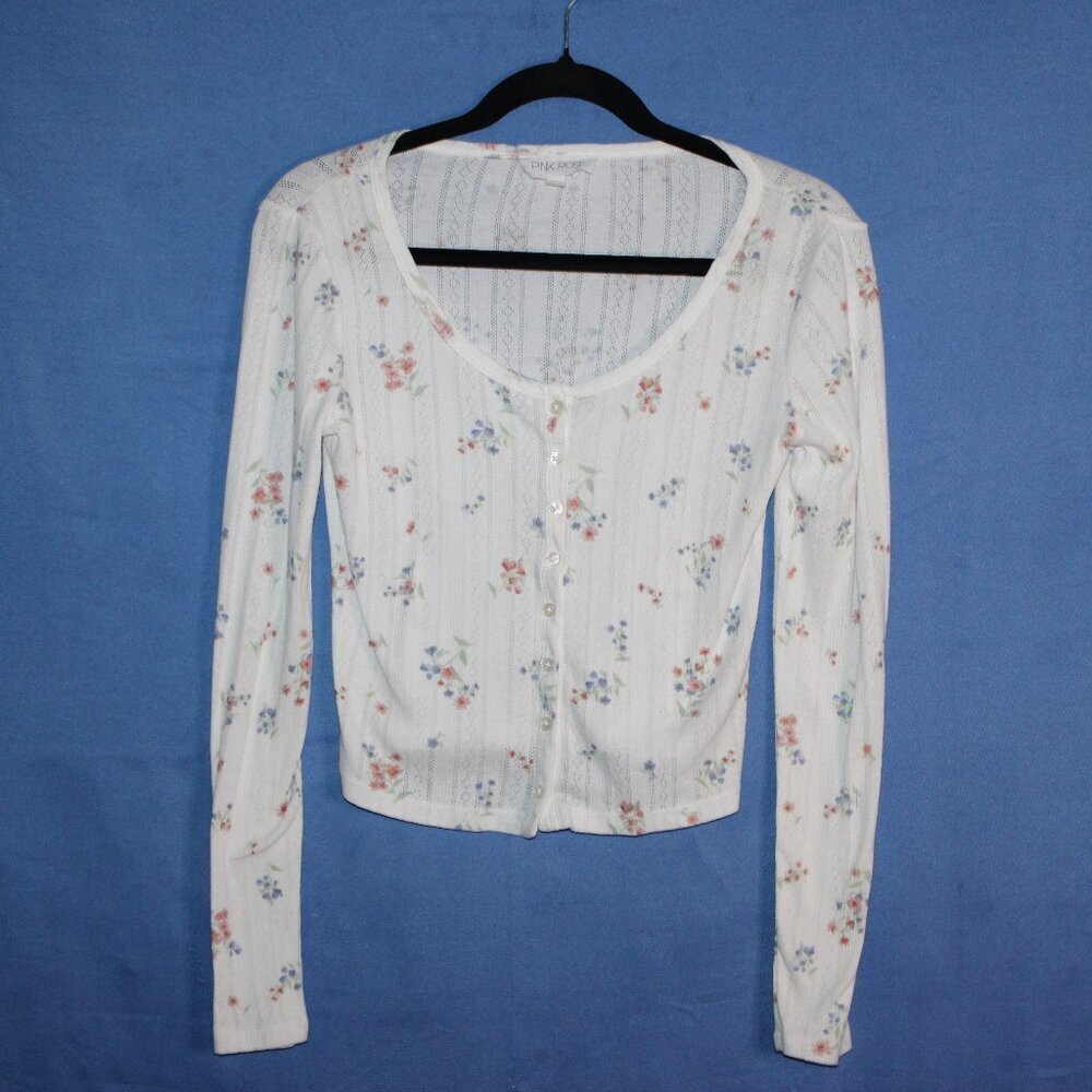 Cottagecore Floral Print Cardigan S